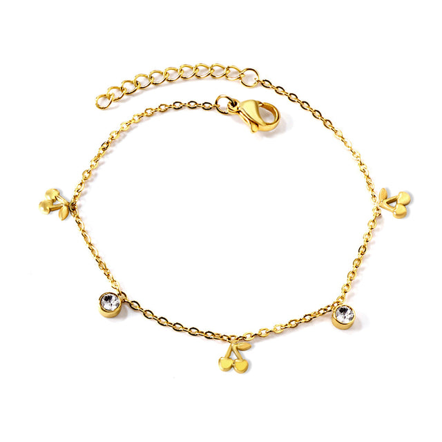 Cherry charm bracelet